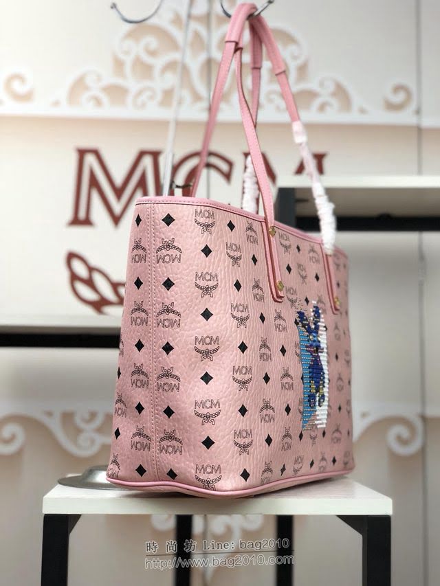 MCM女包 原單 6268打釘兔子 Stripe鉚釘子母購物袋 搭配小包 MCM女手提袋 MCM肩背包  mdmc1400